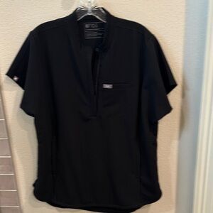 Figs Black Women's Casual Button Down Shirt, selling as a set.